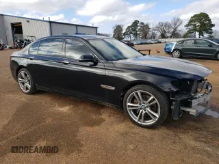 2015 BMW 7 Series 740Li with VIN WBAYE4C55FD947147, listed as a Copart auction lot 43274705 with 194,914 mi miles and Salvage Title. Bid and sale history available at DreamBid. Image 4.