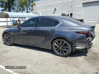 2022 Lexus IS 350 F Sport with VIN JTHGZ1B27N5055935, listed as a Copart auction lot 52050285 with 40,586 mi miles and Salvage title. Bid and sale history available at DreamBid. Image 2.