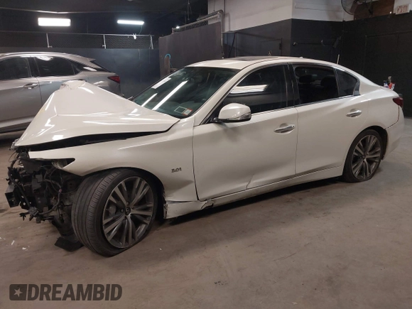 2020 Infiniti Q50 3.0t SPORT with VIN JN1EV7AR7LM253846, listed as a IAAI auction lot 41305150 with 45,560 mi miles. Bid and sale history available at carsss.com. Image 2.