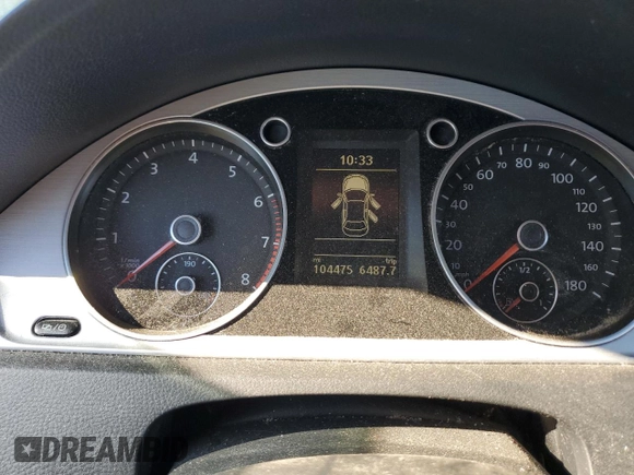 2013 Volkswagen CC R-Line with VIN WVWBP7AN0DE555448, listed as a Copart auction lot 75408294 with 104,475 mi miles and Clean Title. Bid and sale history available at DreamBid. Image 9.