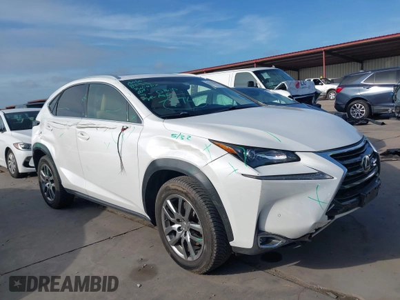 2015 Lexus NX 200t with VIN JTJBARBZ1F2024808, listed as a IAAI auction lot 42570648 with 92,521 mi miles and . Bid and sale history available at DreamBid. Image 1.