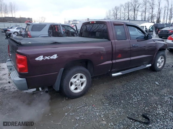 2005 Dodge Dakota ST with VIN 1D7HW22K45S236826, listed as a Copart auction lot 87455254 with 86,352 mi miles and Salvage Title. Bid and sale history available at carsss.com. Image 3.