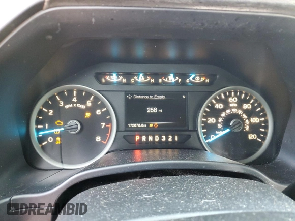 2017 Ford F-150 XL with VIN 1FTEW1C80HKD49171, listed as a Copart auction lot 46488475 with 172,675 mi miles and Salvage Title. Bid and sale history available at carsss.com. Image 9.