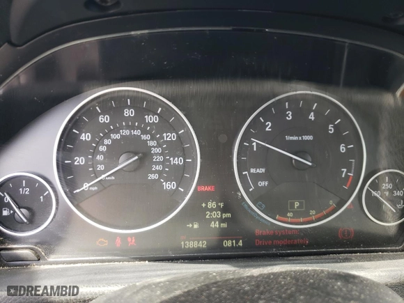 2014 BMW 3 Series 328i xDrive with VIN WBA3B5C53EP542863, listed as a Copart auction lot 49321575 with 138,842 mi miles and Salvage Title. Bid and sale history available at carsss.com. Image 9.