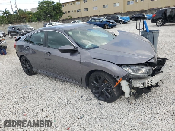 2021 Honda Civic Sport with VIN 19XFC2F8XME000756, listed as a Copart auction lot 51040935 with 40,560 mi miles and Non Repairable. Bid and sale history available at DreamBid. Image 4.
