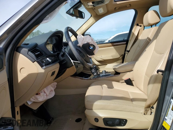 2014 BMW X3 xDrive28i with VIN 5UXWX9C51E0D10278, listed as a Copart auction lot 45885535 with 110,741 mi miles and Salvage Title. Bid and sale history available at DreamBid. Image 7.