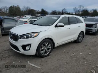 2016 Kia Sorento SX z VIN 5XYPKDA57GG010815, wystawiony jako Copart lot #85053664 z przebiegiem 144 942 mil mil oraz Nie do naprawy • Non repairable. Historia ofert i sprzedaży dostępna na DreamBid. Obrazek 1.