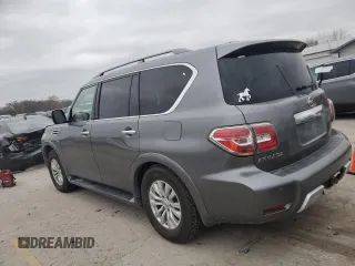 2018 Nissan Armada SV with VIN JN8AY2NC5J9553241, listed as a Copart auction lot 81719714 with 123,570 mi miles and Salvage Title. Bid and sale history available at carsss.com. Image 2.