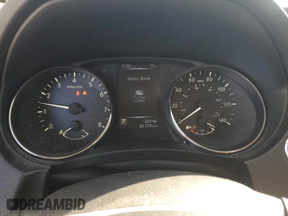 2017 Nissan Rogue SV with VIN JN1BJ1CR4HW133863, listed as a Copart auction lot 62645135 with 66,170 mi miles and Salvage title. Bid and sale history available at DreamBid. Image 9.