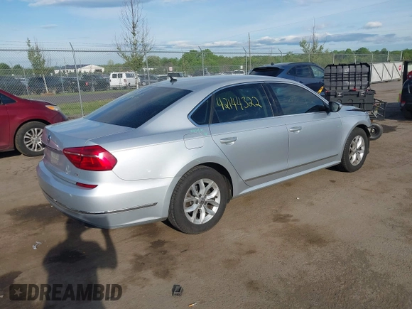 2016 Volkswagen Passat S with VIN 1VWAT7A39GC014305, listed as a IAAI auction lot 42144322 with 187,419 mi miles and . Bid and sale history available at DreamBid. Image 4.