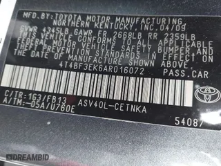 2010 Toyota Camry with VIN 4T4BF3EK6AR016072, listed as a IAAI auction lot 41944942 with 169,203 mi miles. Bid and sale history available at carsss.com. Image 9.