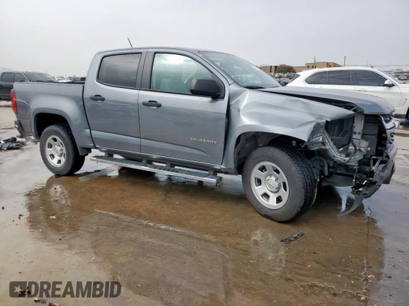 2022 Chevrolet Colorado 2WD Work Truck with VIN 1GCGSBEA8N1284176, listed as a Copart auction lot 48182545 with 33,930 mi miles and Salvage title. Bid and sale history available at DreamBid. Image 4.