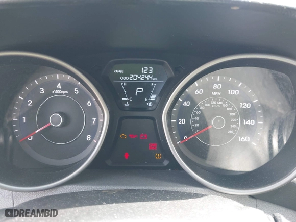 2013 Hyundai Elantra GLS with VIN 5NPDH4AE7DH453651, listed as a IAAI auction lot 42046462 with 204,244 mi miles. Bid and sale history available at carsss.com. Image 7.