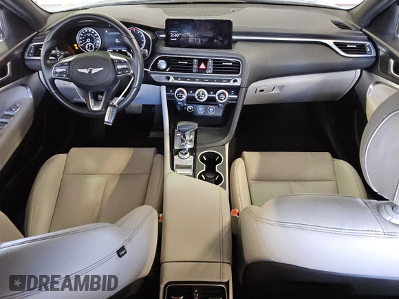 2023 Genesis G70 2.0T with VIN KMTG34TA0PU126980, listed as a Copart auction lot 79108654 with 37,534 mi miles and Clean Title. Bid and sale history available at DreamBid. Image 8.
