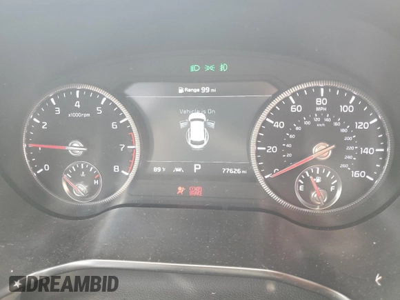 2021 Kia Telluride SX with VIN 5XYP5DHC6MG186195, listed as a Copart auction lot 59906235 with 77,626 mi miles and Salvage title. Bid and sale history available at DreamBid. Image 9.