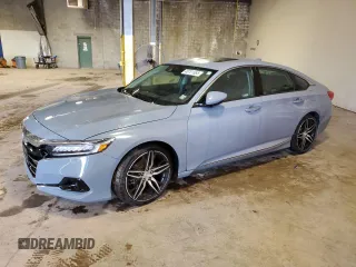 2021 Honda Accord Touring with VIN 1HGCV2F91MA012403, listed as a Copart auction lot 48781655 with Not provided miles and Salvage title. Bid and sale history available at DreamBid. Image 1.