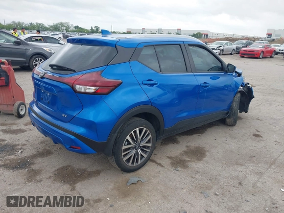2023 Nissan Kicks SV with VIN 3N1CP5CV3PL554999, listed as a IAAI auction lot 42124980 with 19,963 mi miles and . Bid and sale history available at DreamBid. Image 4.