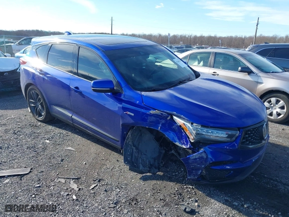 2019 Acura RDX w/A-Spec Pkg with VIN 5J8TC1H62KL015542, listed as a IAAI auction lot 41206765 with 101,945 mi miles. Bid and sale history available at carsss.com. Image 1.