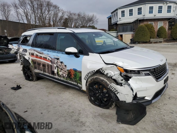 2024 Kia Carnival SX Prestige with VIN KNDNE5H3XR6398458, listed as a Copart auction lot 85314864 with 23,586 mi miles and Salvage Title. Bid and sale history available at DreamBid. Image 4.