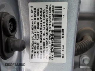 2019 Honda Civic Sedan LX with VIN 19XFC2F64KE026619, listed as a Copart auction lot 47967005 with 102,995 mi miles and Salvage Title. Bid and sale history available at carsss.com. Image 14.