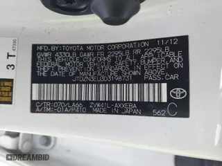 2013 Toyota Prius v Two with VIN JTDZN3EU3D3198731, listed as a IAAI auction lot 41597017 with 290,680 mi miles. Bid and sale history available at carsss.com. Image 9.