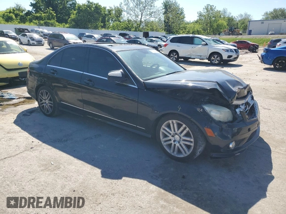 2009 Mercedes-Benz C 300 Sport with VIN WDDGF81X79R050707, listed as a Copart auction lot 57755795 with 90,058 mi miles and Salvage title. Bid and sale history available at DreamBid. Image 4.