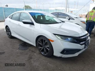 2019 Honda Civic Sedan Sport with VIN 2HGFC2F85KH539451, listed as a IAAI auction lot 42047385 with 312,478 mi miles. Bid and sale history available at carsss.com. Image 1.