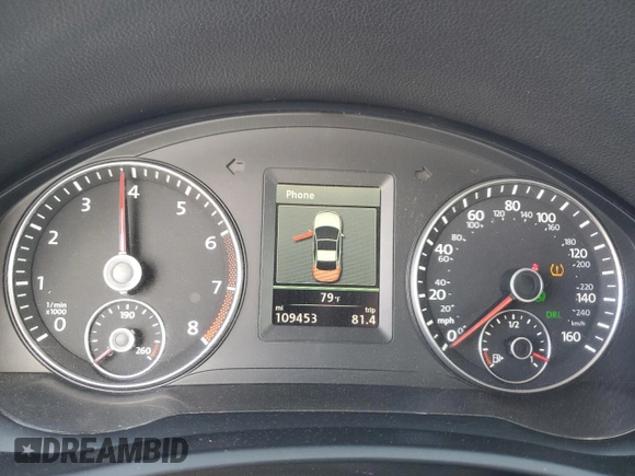 2012 Volkswagen Eos Lux with VIN WVWFW7AH3CV015475, listed as a Copart auction lot 78923724 with 109,453 mi miles and Salvage Title. Bid and sale history available at DreamBid. Image 9.