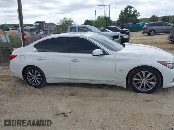 2017 Infiniti Q50 Signature Edition with VIN JN1EV7AP8HM736610, listed as a IAAI auction lot 41611812 with 59,889 mi miles and . Bid and sale history available at DreamBid. Image 14.