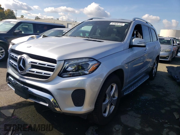 2017 Mercedes-Benz GLS 450 with VIN 4JGDF6EE8HA901271, listed as a Copart auction lot 41928124 with 56,176 mi miles and . Bid and sale history available at DreamBid. Image 1.