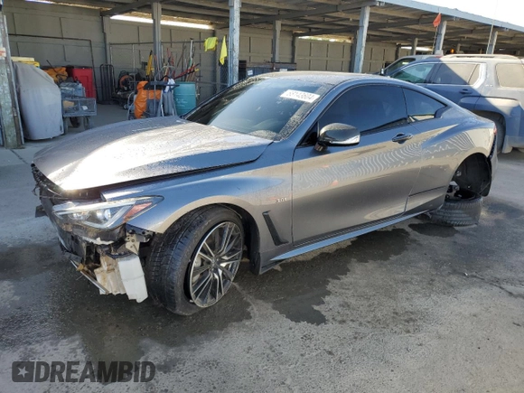 2018 Infiniti Q60 Sport with VIN JN1EV7EK9JM342313, listed as a Copart auction lot 68143604 with 68,855 mi miles and Salvage Title. Bid and sale history available at DreamBid. Image 1.