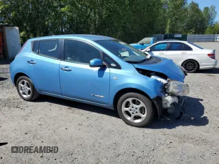 2011 Nissan LEAF SL-e with VIN JN1AZ0CPXBT009490, listed as a Copart auction lot 55846965 with 52,319 mi miles and Salvage Title. Bid and sale history available at DreamBid. Image 4.