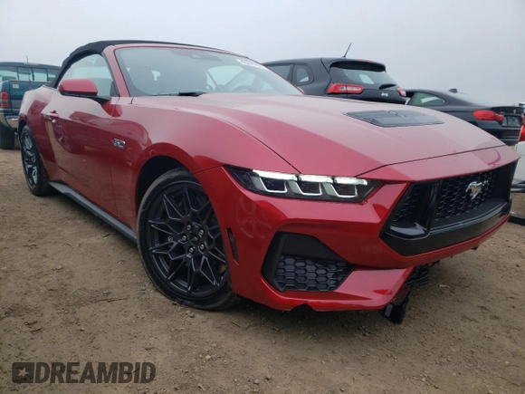 2024 Ford Mustang GT Premium with VIN 1FAGP8FF8R5108165, listed as a Copart auction lot 43248194 with 33 mi miles and Salvage title. Bid and sale history available at DreamBid. Image 4.