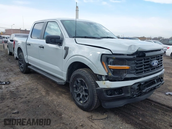 2024 Ford F-150 STX with VIN 1FTEW2LP1RFC11484, listed as a IAAI auction lot 41661056 with 2,128 mi miles and . Bid and sale history available at carsss.com. Image 1.