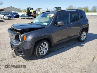 2017 Jeep Renegade Latitude z VIN ZACCJBBB0HPF58568, wystawiony jako Copart lot #56370515 z przebiegiem 93 906 mil mil oraz Szkody całkowita. Historia ofert i sprzedaży dostępna na DreamBid. Obrazek 1.