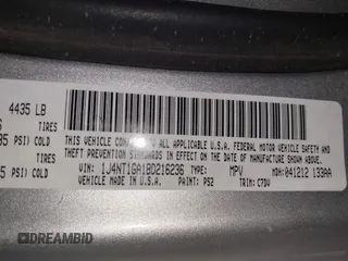 2011 Jeep Patriot Sport with VIN 1J4NT1GA1BD216236, listed as a IAAI auction lot 41318655 with 34,263 mi miles and . Bid and sale history available at carsss.com. Image 9.