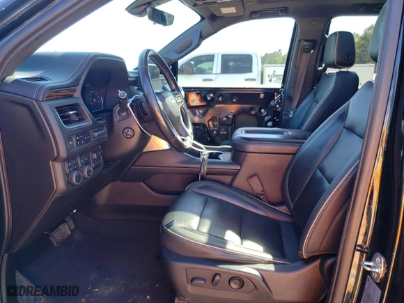 2021 Chevrolet Tahoe Premier with VIN 1GNSKSKD7MR269488, listed as a Copart auction lot 46698135 with 79,909 mi miles and Salvage Title. Bid and sale history available at carsss.com. Image 7.