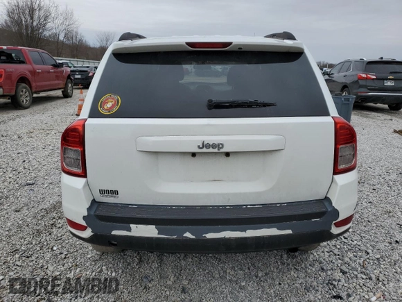 2012 Jeep Compass Sport with VIN 1C4NJCBA7CD553817, listed as a Copart auction lot 45343355 with 134,062 mi miles and Clean Title. Bid and sale history available at carsss.com. Image 6.