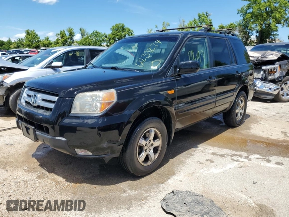 2007 Honda Pilot EX with VIN 5FNYF18427B008272, listed as a Copart auction lot 61237274 with 206,199 mi miles and Salvage Title. Bid and sale history available at carsss.com. Image 1.