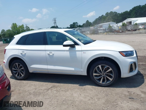 2023 Audi Q5 S line Premium Plus with VIN WA1EAAFY5P2102019, listed as a IAAI auction lot 42648755 with 49,823 mi miles and . Bid and sale history available at DreamBid. Image 13.