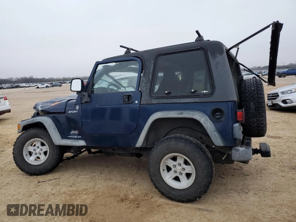 2005 Jeep Wrangler Sport with VIN 1J4FA49S25P357546, listed as a Copart auction lot 45365765 with 78,500 mi miles and Salvage Title. Bid and sale history available at carsss.com. Image 2.