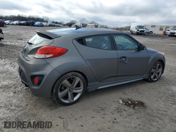 2014 Hyundai Veloster Turbo with VIN KMHTC6AE5EU182601, listed as a Copart auction lot 85443464 with 106,941 mi miles and Clean Title. Bid and sale history available at carsss.com. Image 3.