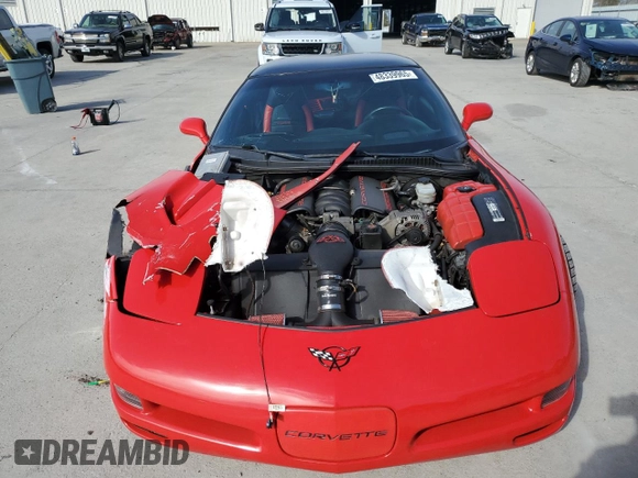 2002 Chevrolet Corvette with VIN 1G1YY22G125112810, listed as a Copart auction lot 48339965 with 100 mi miles and Salvage Title. Bid and sale history available at carsss.com. Image 5.