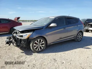 2016 Hyundai Accent Sport with VIN KMHCU5AE2GU249391, listed as a Copart auction lot 48917085 with 124,200 mi miles and Salvage Title. Bid and sale history available at carsss.com. Image 1.