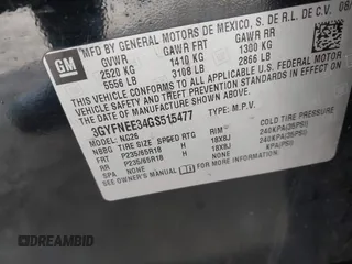 2016 Cadillac SRX Luxury Collection with VIN 3GYFNEE34GS515477, listed as a IAAI auction lot 41690500 with 46,978 mi miles. Bid and sale history available at carsss.com. Image 9.