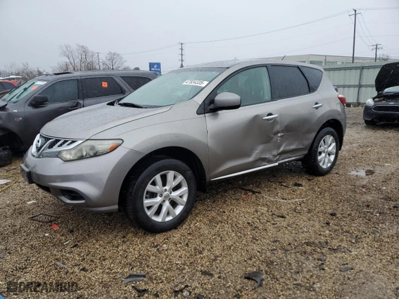 2011 Nissan Murano SV with VIN JN8AZ1MW8BW188561, listed as a Copart auction lot 47834335 with 103,266 mi miles and Salvage Title. Bid and sale history available at carsss.com. Image 1.