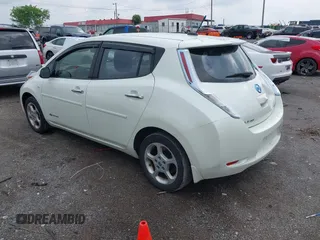 2012 Nissan LEAF SL with VIN JN1AZ0CP5CT015067, listed as a IAAI auction lot 42120094 with 57,793 mi miles. Bid and sale history available at carsss.com. Image 3.