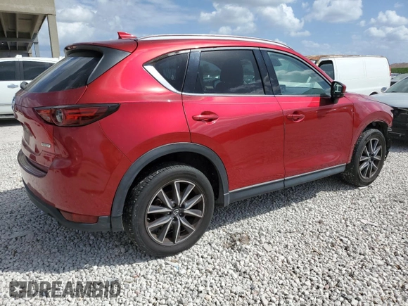 2018 Mazda CX-5 Grand Touring with VIN JM3KFADM7J0399895, listed as a Copart auction lot 47598265 with 0 mi miles and Salvage Title. Bid and sale history available at carsss.com. Image 3.