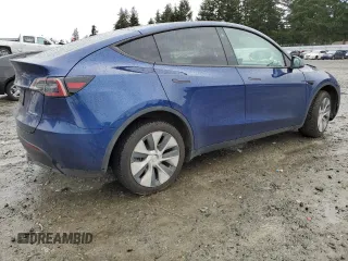 2021 Tesla Model Y Long Range with VIN 5YJYGDEE7MF160510, listed as a Copart auction lot 51098925 with 48,038 mi miles and Salvage Title. Bid and sale history available at DreamBid. Image 3.