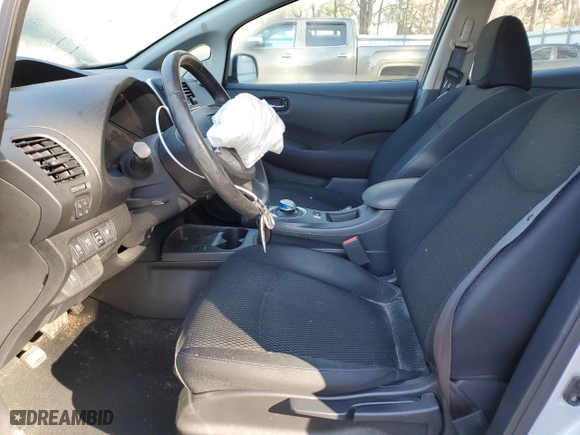2015 Nissan LEAF S with VIN 1N4AZ0CP9FC314035, listed as a Copart auction lot 48599625 with 95,729 mi miles and Salvage Title. Bid and sale history available at carsss.com. Image 7.